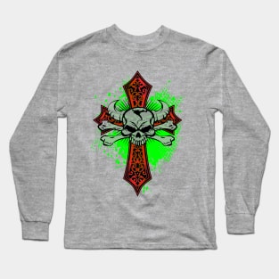 Crossbones Cross Long Sleeve T-Shirt